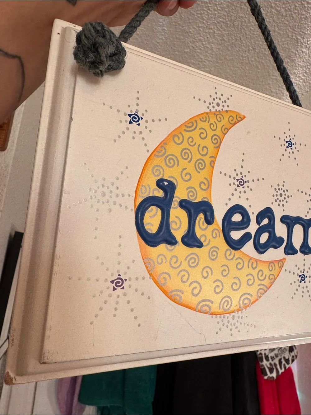 Vintage Y2K Celestial Hanging Sign 🌙